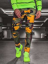 ŽLTO-KHAKI MASKÁČOVÉ JOGGERY G/11119