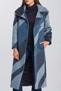 KABÁT GANT D2. GRAPHIC FUNNEL NECK WOOL COAT