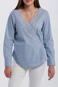 KOŠEĽA GANT O2. BRODERIE ANGLAISE WRAP BLOUSE