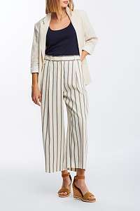 NOHAVICE GANT D2. STRIPE LINEN CROPPED WIDE PANT