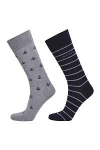 PONOŽKY GANT D1. 2-PACK ANCHOR INTARSIA SOCKS