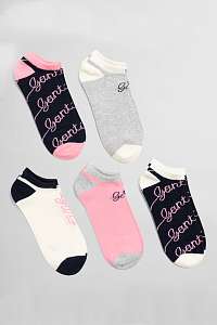 PONOŽKY GANT D1. SCRIPT SNEAKER SOCKS 5-PACK