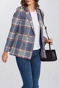 SAKO GANT D1. LONGLINE CHECKED BLAZER