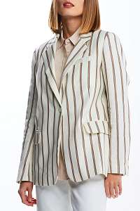 SAKO GANT D2. STRIPE LINEN STRAIGHT BLAZER