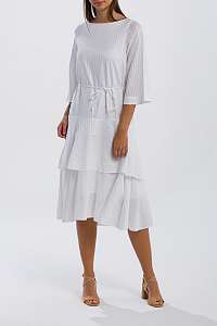 ŠATY GANT O2. PP SATEEN STRIPED RUFFLE DRESS