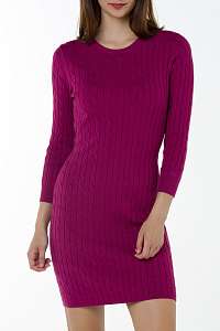 Šaty GANT STRETCH COTTON CABLE DRESS