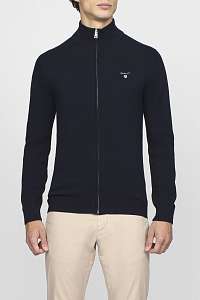 Sveter GANT COTTON PIQUE ZIP CARDIGAN