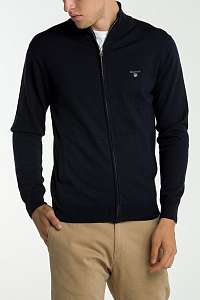 Sveter GANT COTTON WOOL ZIP CARDIGAN