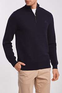 SVETER GANT D1. BASKETWEAVE HALF ZIP