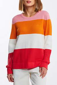 SVETER GANT D1. COTTON PIQUE STRIPE C-NECK