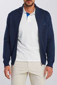 SVETER GANT D1. COTTON TEXTURE FULLZIP