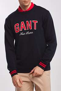 SVETER GANT D1. GANT LOGO CREW