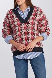 SVETER GANT D1. HOUNDSTOOTH INTARSIA