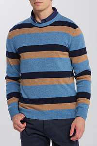 SVETER GANT D1. MULTISTRIPE WOOL CASHMERE CREW