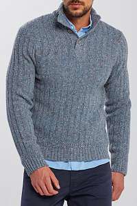 SVETER GANT D2. NEPS BUTTONS MOCK NECK