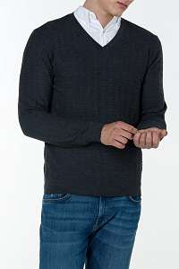 Sveter GANT O2. FINE MERINO TEXTURE O-NECK