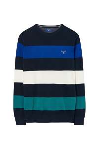 SVETER GANT OP2. COTTON PIQUE BARSTRIPE CREW