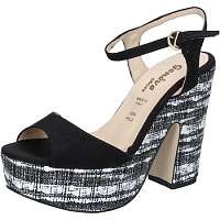 Geneve Shoes  sandali nero camoscio BZ893  Čierna