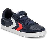 hummel  SLIMMER STADIL LEATHER LOW JR  Modrá