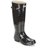 Hunter  WOMEN'S ORIGINAL TALL GLOSS  Čierna