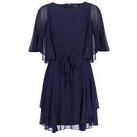 Lauren Ralph Lauren  Krátke šaty NAVY-3/4 SLEEVE-DAY DRESS  Modrá