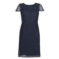 Lauren Ralph Lauren  Krátke šaty NAVY SHORT SLEEVE DAY DRESS  Modrá