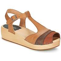 Swedish hasbeens  90'S-T-STRAP-WEDGE  Hnedá