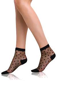 Bellinda Silonkové ponožky s bodkami Bellinda TRENDY čierne ČIERNA-42