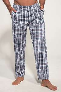 Cornette Kockované pyžamové nohavice Jeans farebná S