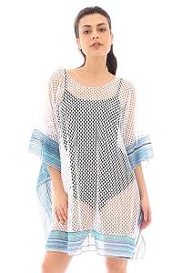 DOCA Plážový kaftan Marika bielly biela uni