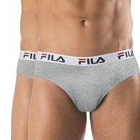 Fila 2 pack sivých slipov FILA šedá L