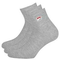 Fila 3 pack sivých členkových ponožiek FILA šedá-42