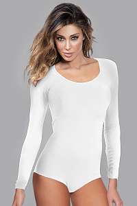 Jadea Dámske body Belen bavlnené biela L/XL