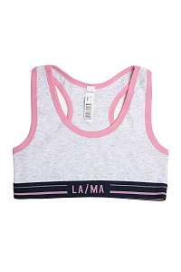 Lama Dievčenský bavlnený top Lama šedá 128/134