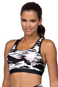 LORIN Dámsky športový Crop Top Army viacfarebná L