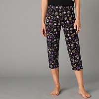 Blancheporte 3/4 pyžamové nohavice s potlačou čierna