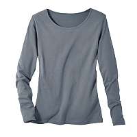 Blancheporte Jednofarebné tričko s dlhými rukávmi sivá