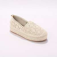 Blancheporte Macramé espadrilky, béžové béžová