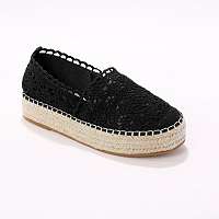 Blancheporte Macramé espadrilky, čierne čierna