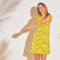 Blancheporte Nočná košeľa s potlačou kvetín žltá