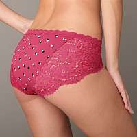 Blancheporte Nohavičky shorty s potlačou bodiek, súpr. 3 ks ružová+pudrová+bordó