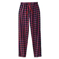 Blancheporte Pyžamové nohavice s kockovaným vzorom nám.modrá/červená 72/74