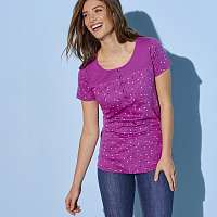 Blancheporte Tuniské tričko s potlačou purpurová
