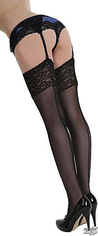 nadkolienky PAMELA MANN - Tulle Seamed Lace Top - Black - PM1013