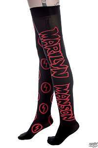 podkolienky KILLSTAR - MARILYN MANSON - Number Of The Boss - Black - K-SCK-F-2526