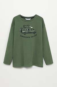 Mango Kids - Detské tričko s dlhým rukávom Valley 110-152 cm