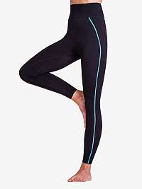 ACTIVE & COMFORT LEGGINGS - Dámske športové legíny - čierna - svetlo modrá