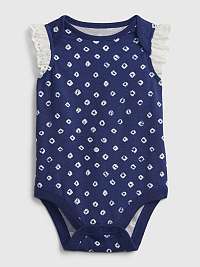 Baby body 100% organic cotton mix and match eyelet bodysuit Modrá