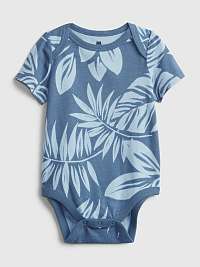 Baby body organic cotton mix and match print bodysuit Modrá