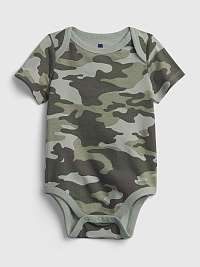 Baby body organic cotton mix and match print bodysuit Zelená